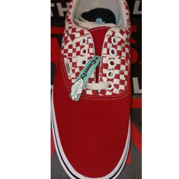 VANS Comfycush Era Men's 7.5/Women's 9 Tear Check Red/White VN0A3WM9V9Z